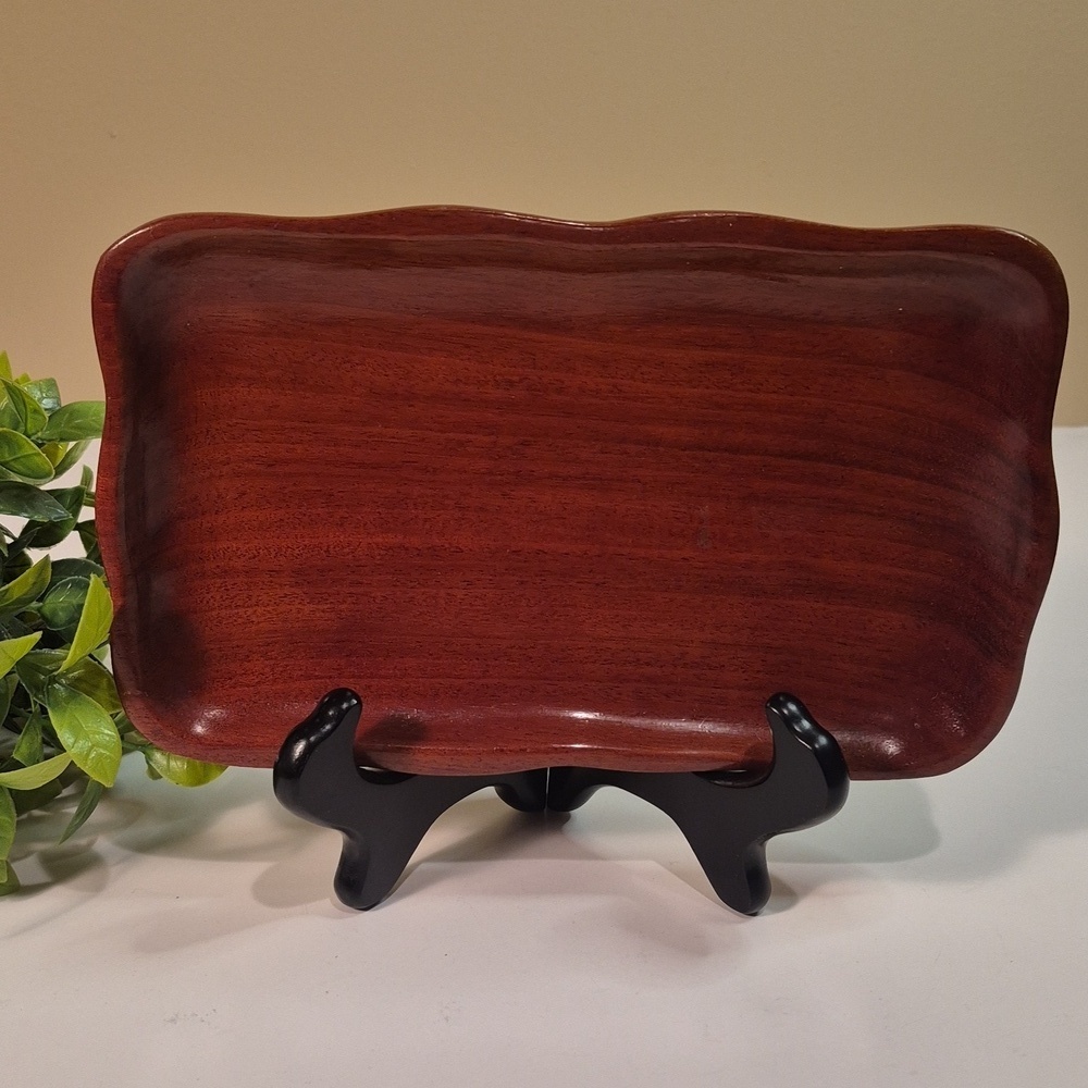 HAND CRAFTED Wooden Trinket Tray, Made in Haiti